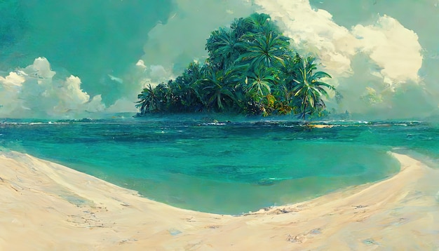 Ilha tropical no meio do paraíso tropical do oceano Destino perfeito