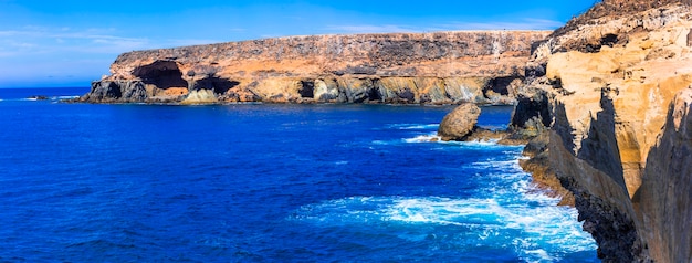 Ilha vulcânica de fuerteventura