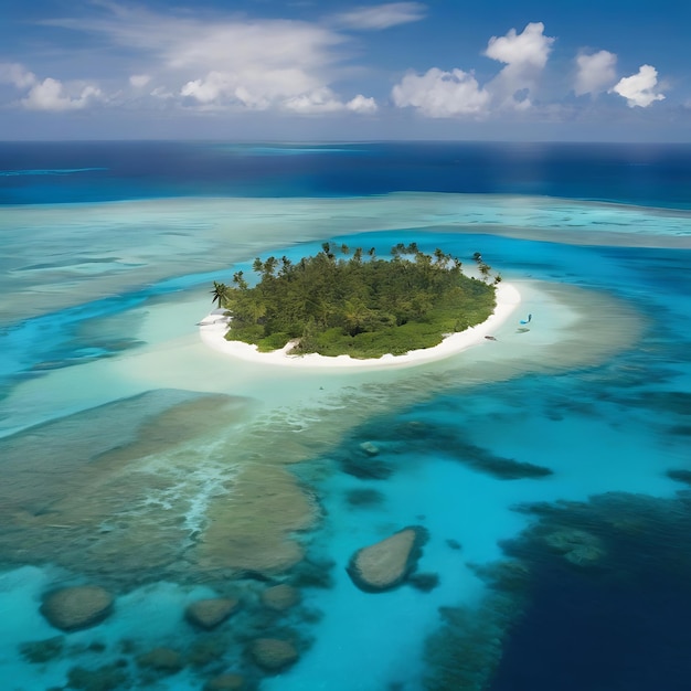 Ilhas panorâmicas de Lakshadweep geradas por IA