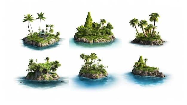 Ilhas uma coleção de ilhotas Generative AI