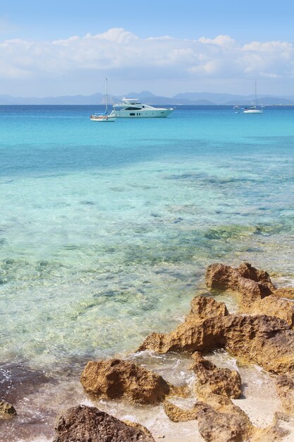 Illetes Ansicht von Savina Hafen Formentera