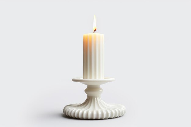 Illuminated Elegance Candelabro Branco Brilhante