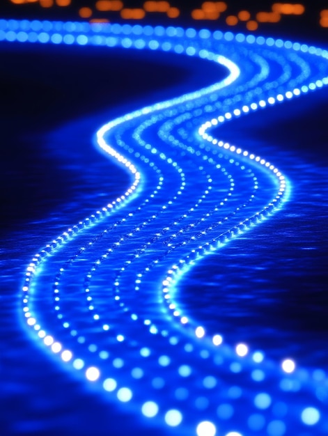 Illuminated Fiber Optic Data Stream
