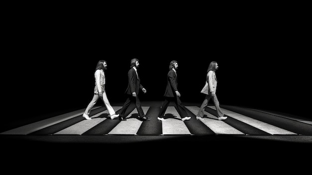 Illusion das Foto von Abbey Road Album Foto vier Beatles-Sängerband