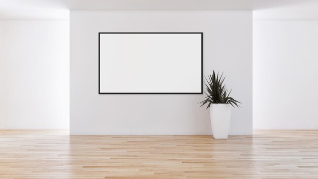Illustration 3D-Darstellung großer, luxuriöser, moderner, heller Innenräume Wohnzimmer-Mockup-Computer digital