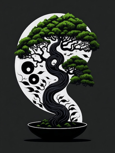 Illustration Bonsai-Baum