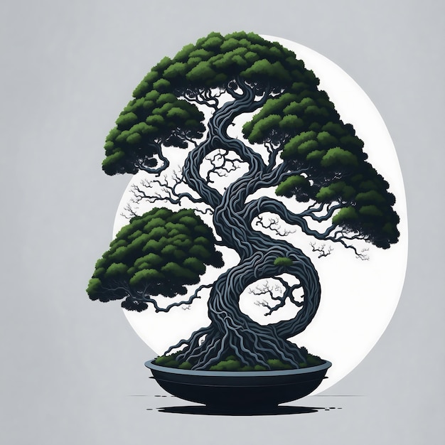 Foto illustration bonsai-baum