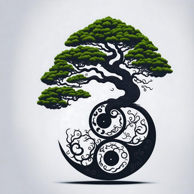 Foto illustration bonsai-baum