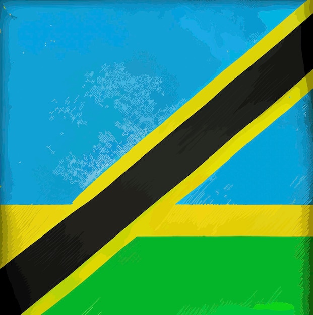 Foto illustration der flagge von tansania