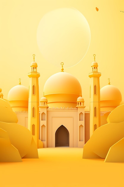 Illustration der gelben Moschee