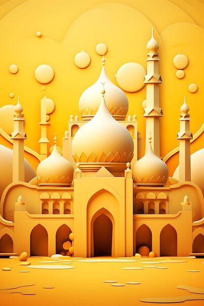 Illustration der gelben Moschee