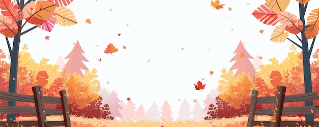 Illustration der Herbstlandschaft