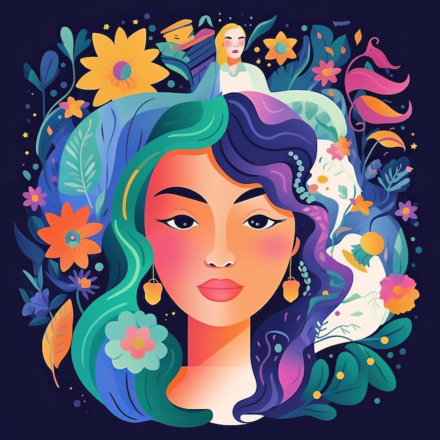 Illustration der Illustration des Hintergrunds der Frauentagskarten