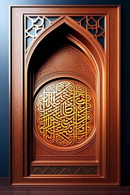 Illustration der islamischen Moschee Eid al Adha, arabische Laternen und islamischer Hintergrund, arabische Geschichte 3d