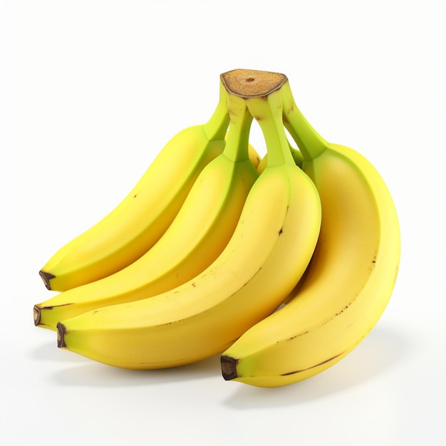 Illustration der KI-Generation Bananen auf weißem Hintergrund