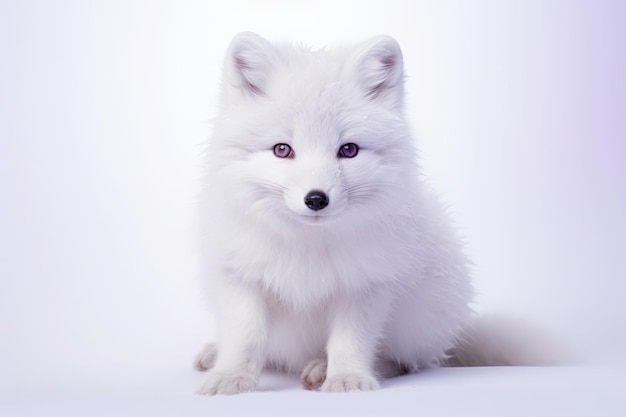 Illustration der langsamen Verschlusszeit Fotografie weißer Fuchs Generative ai