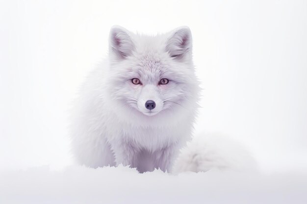 Illustration der langsamen Verschlusszeit Fotografie weißer Fuchs Generative ai