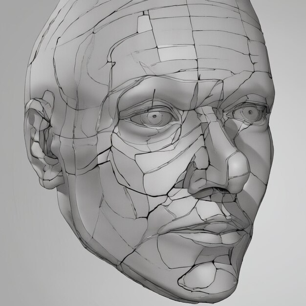 Foto illustration der menschlichen gesichtsanatomie