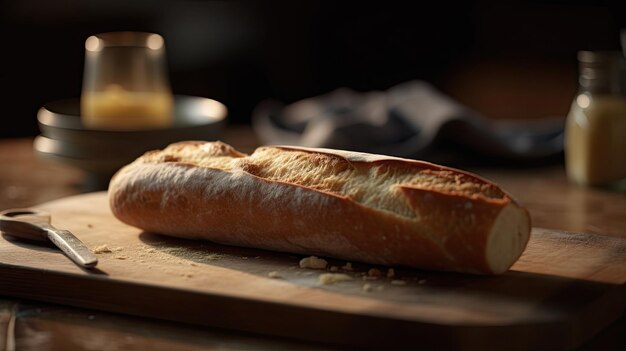 Illustration der Präsentation von Brot in länglicher Form