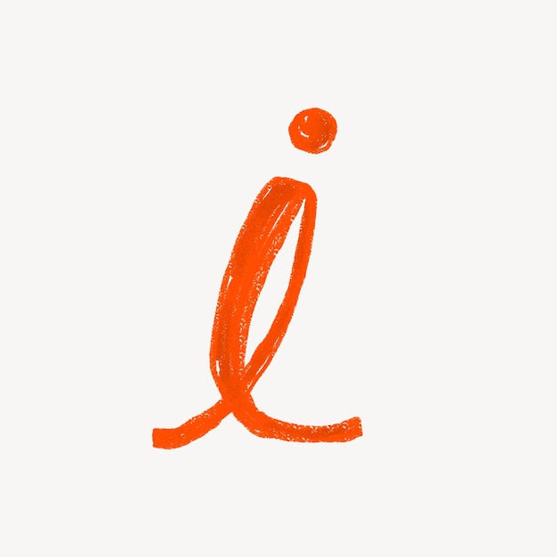 Illustration der Schriftart Letter i mit Bleistift