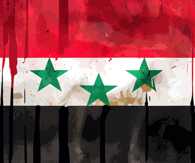 Illustration der syrischen Flagge