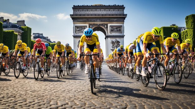 Foto illustration der tour de france