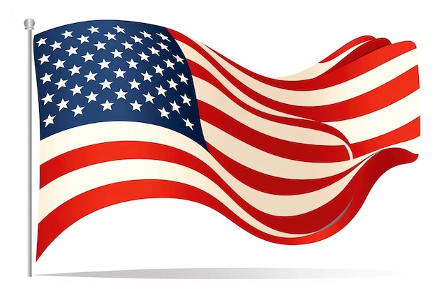 Illustration der US-Nationalflagge erzeugt KI