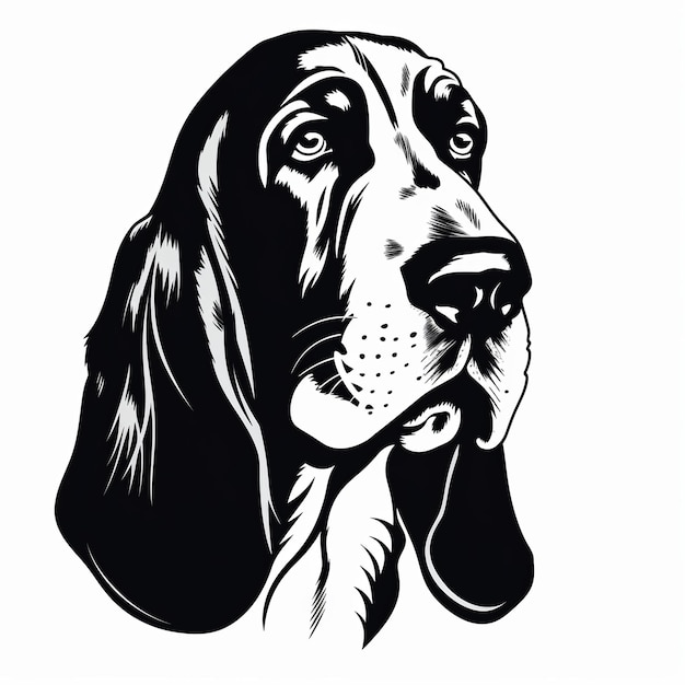 Illustration der Vektorillustration eines Basset Hounds im Stil