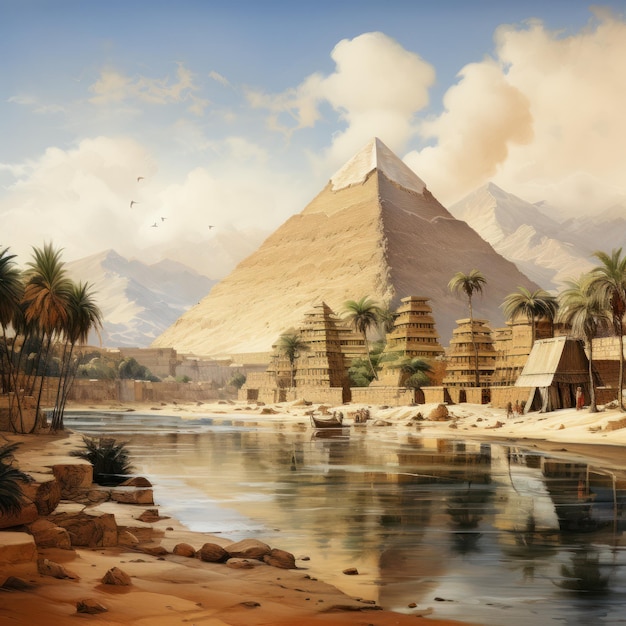 Illustration der Welt des alten Ägypten
