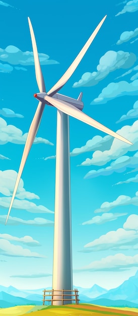 Foto illustration der windkraftanlage