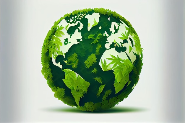 Illustration des Banners zum Tag der Erde für die Feier der Umweltsicherheit AI