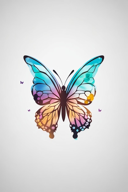 Illustration des bunten Schmetterlingsvektors