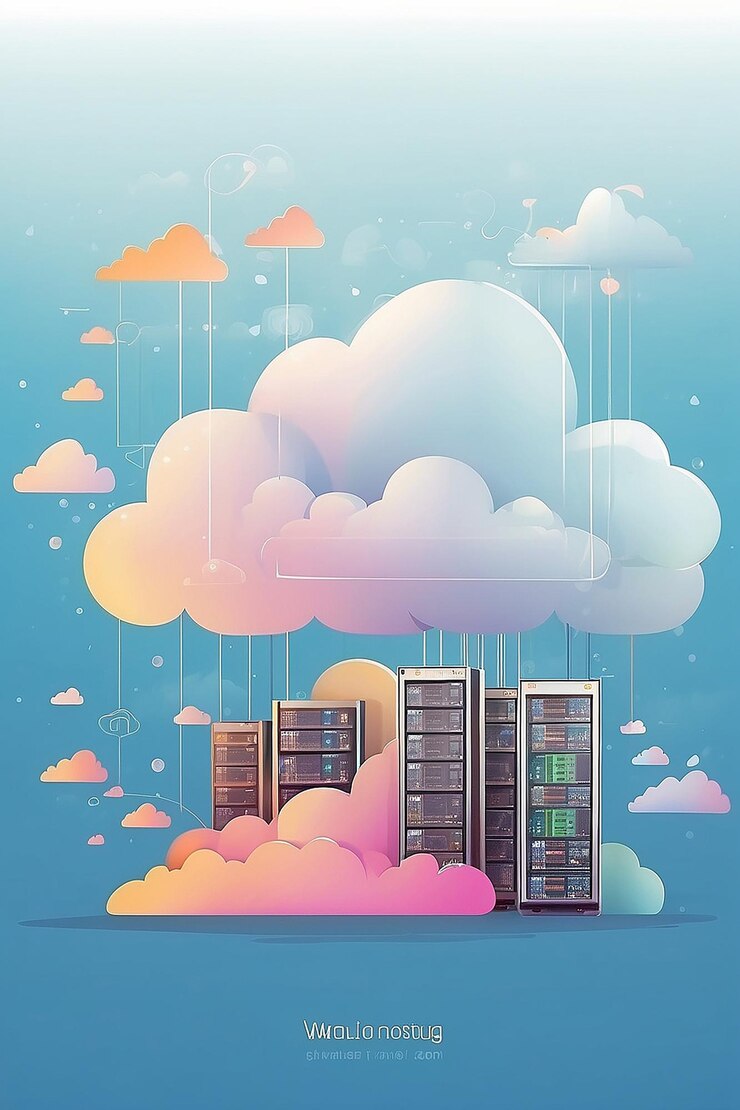 Foto illustration des cloud-hosting-konzepts