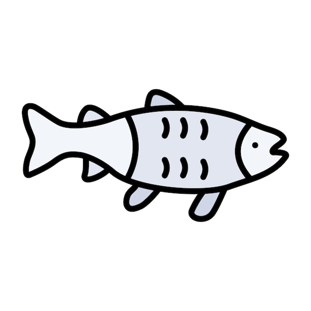 Illustration des flachen Lachses