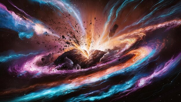 Illustration des Galaxie-Explosionsraums