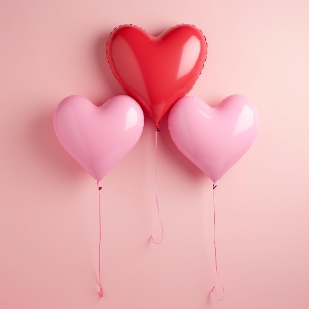 Illustration des hängenden Herzens für Muttertag, Valentinstag und Frauentag Generative ai