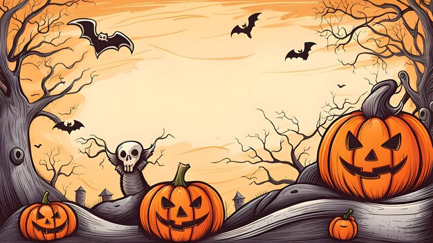 Illustration des Halloween-Hintergrunds im Vektorstil