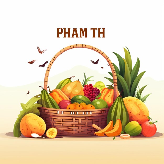 Illustration des Happy Chhath Puja Festival-Feiertagskartenhintergrunds