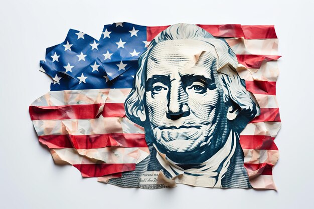 Foto illustration des happy presidents day-konzepts mit dem us-amerikanischen generative ai