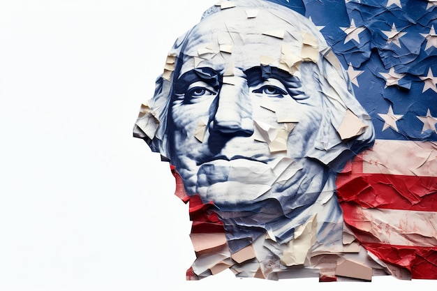 Foto illustration des happy presidents day-konzepts mit dem us-amerikanischen generative ai