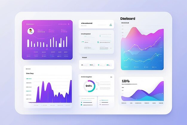 Foto illustration des konzepts des sozialen dashboards