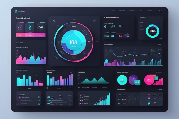 Foto illustration des konzepts des sozialen dashboards