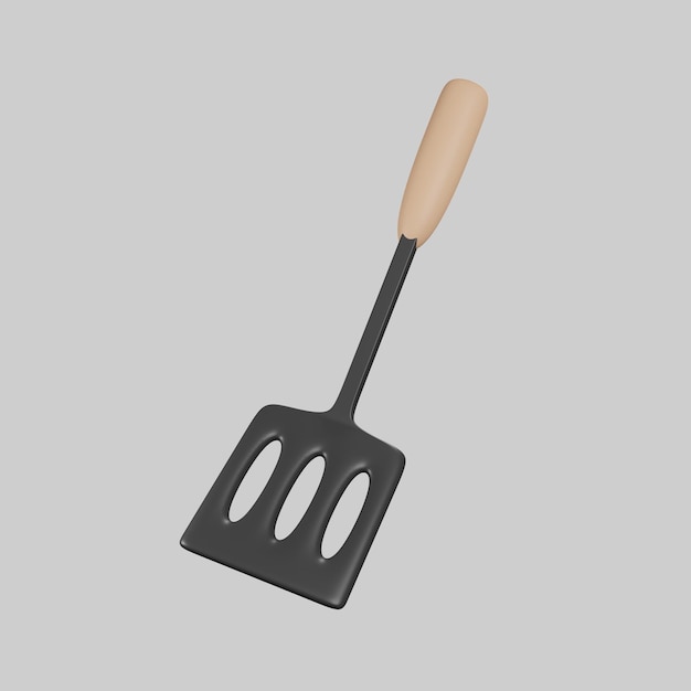 Illustration des Küchenwerkzeugsymbols im Cartoon-Stil auf 3D-Rendering, geeignet für Website-Design