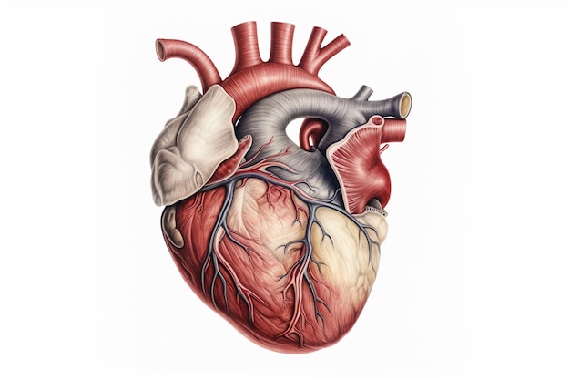 Foto illustration des menschlichen herzens, erstellt mit generativer ki