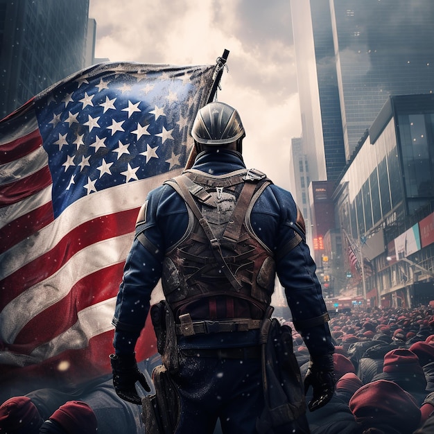 Illustration des Patriots Day 2024 in den Vereinigten Staaten