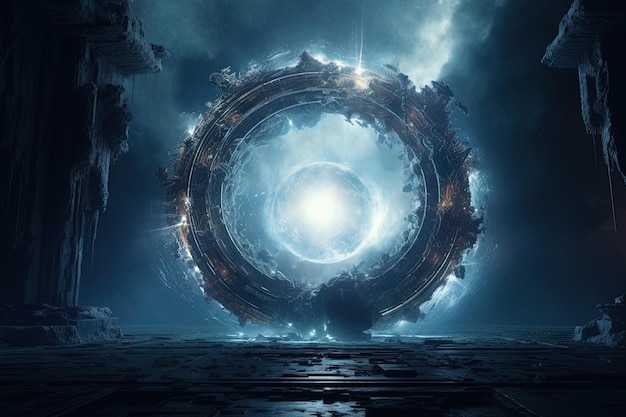 Illustration des Portals, das Sie in ein surreales und fesselndes Universum einlädt