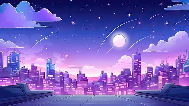 Illustration des Raumes Hintergrund für Spiele und mobile Anwendungen Cartoon-Landschaft