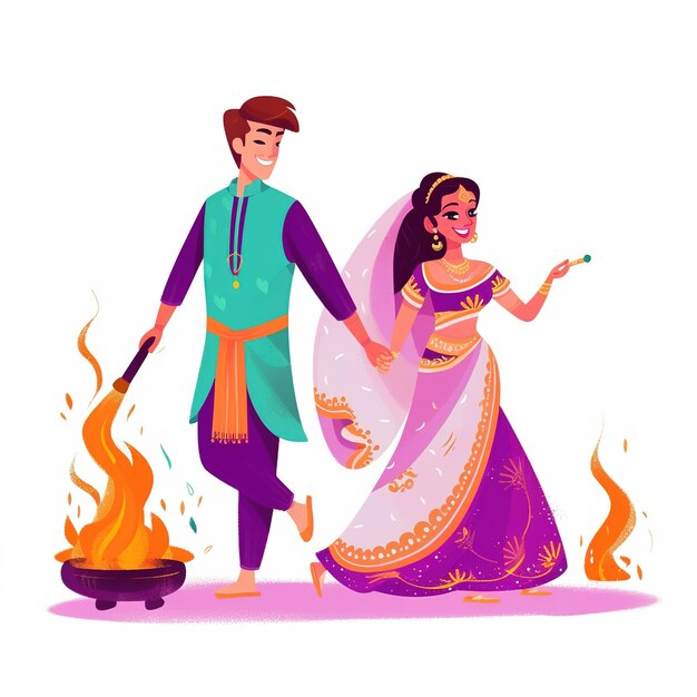 Illustration des Teej-Festivals