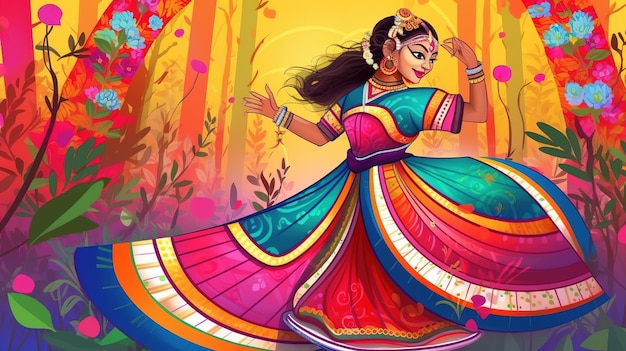 Illustration des Teej-Festivals