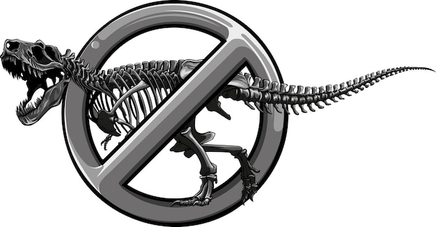 Illustration des verbotenen Tyrannosaurus-Skeletts